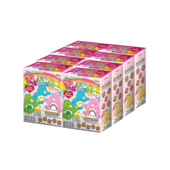 ไอโอร่า บิสกิตกลิ่นนม พร้อมหวีกระจก CareBears คละลาย 16 กรัม (แพ็ก 8 ชิ้น)