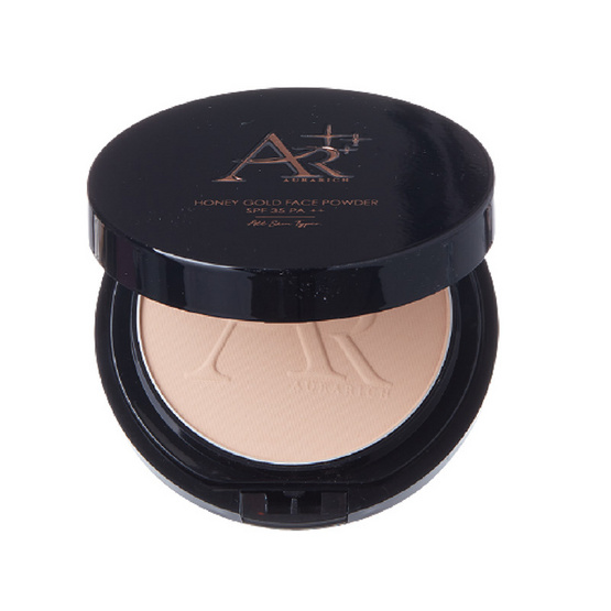 Aura Rich แป้งผสมรองพื้น Honey Gold Face Powder SPF 35 PA++ 15 กรัม