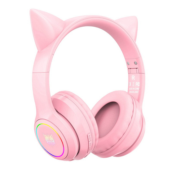 Onikuma หูฟังเกมไร้สาย B90 RGB Cat Ear