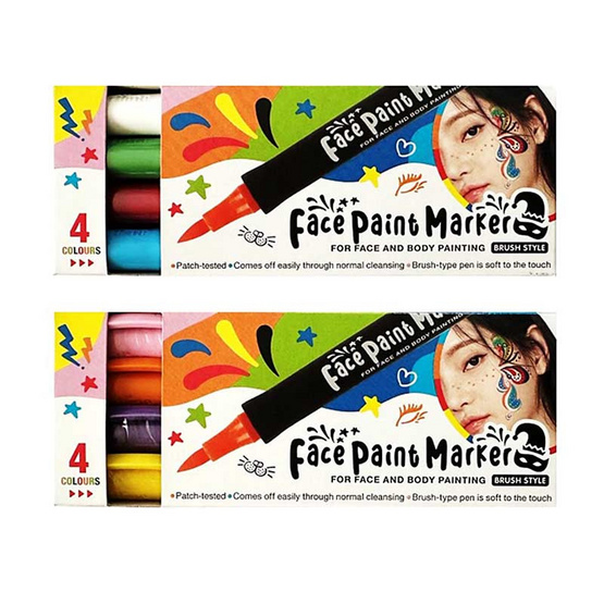 Artline Face Paint Marker ปากกาเพ้นท์หน้า+ร่างกาย คละสี (2 กล่อง 8 ด้าม)