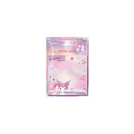 CODE:D กระดาษโน๊ตกาว Sticky Note Sanrio คละลาย (แพ็ก 4 ชุด)