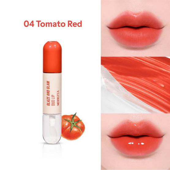 Merrezca ลิปทินท์ Glaze & Glam Duo Lip 4 มล.