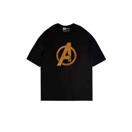 PickMeUp เสื้อยืดพิมพ์ลาย AVENGERS COPPER LOGO สีดำ PickMeUp เสื้อยืดพิมพ์ลาย AVENGERS COPPER LOGO สีดำ