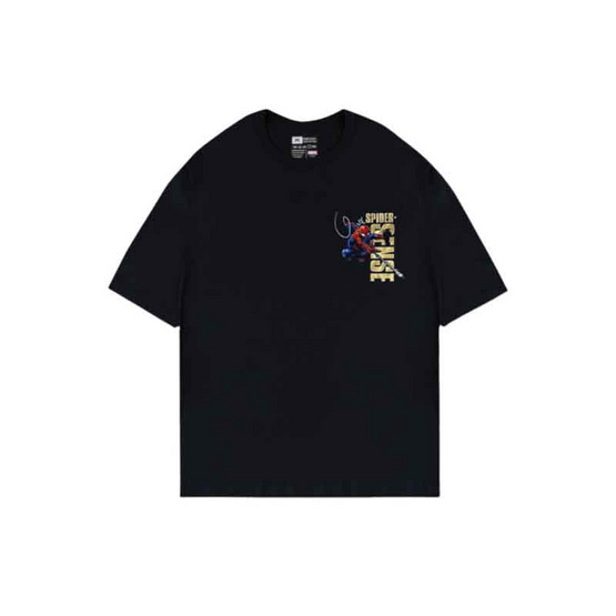 PickMeUp เสื้อยืดพิมพ์ลาย SPIDER-MAN WEBBED สีดำ PickMeUp เสื้อยืดพิมพ์ลาย SPIDER-MAN WEBBED สีดำ