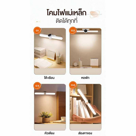 YAGE โคมไฟแม่เหล็ก3แสง YG-3000H สีขาว