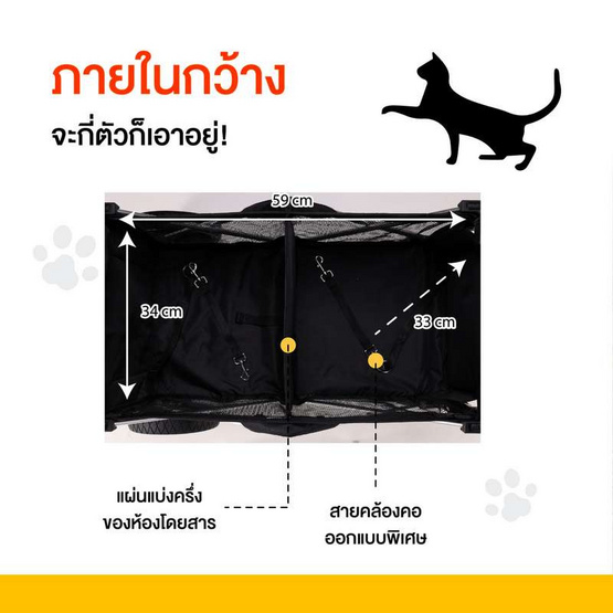 Bernd Bloom Pet NANO รถเข็นสัตว์เลี้ยง Baloo Gray