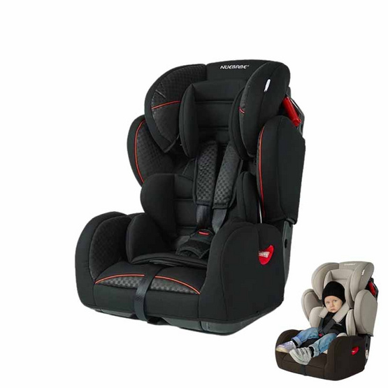 Nuebabe คาร์ซีท Car seat รุ่น EXTRA เหมาะสำหรับอายุ 9 เดือน - 12 ปี สีดำ