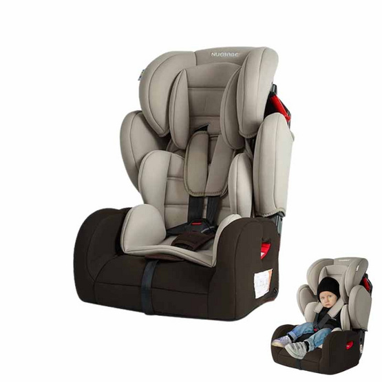 Nuebabe คาร์ซีท Car seat รุ่น EXTRA เหมาะสำหรับอายุ 9 เดือน - 12 ปี สีครีม