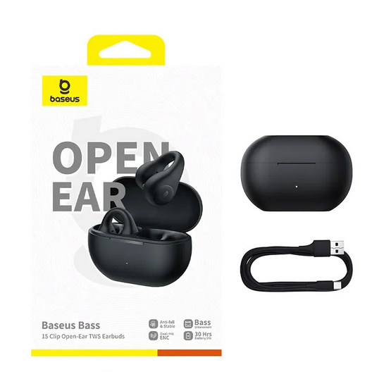 Baseus หูฟังบลูทูธแบบ True Wireless รุ่น Bass 15 Clip