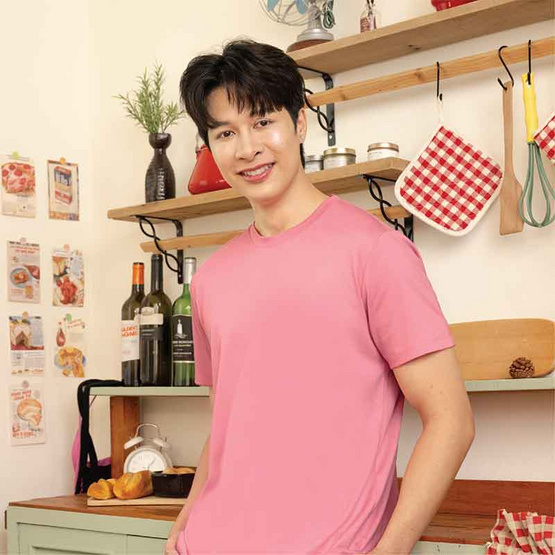 M2S Lifestyle เสื้อยืดคอกลมชาย ชมพูนมเย็น M2S Lifestyle เสื้อยืดคอกลมชาย ชมพูนมเย็น