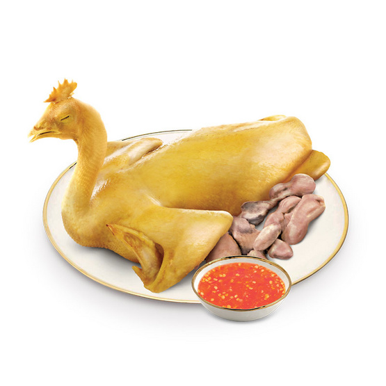 ไก่ต้มน้ำปลาพร้อมเครื่องในและน้ำจิ้ม890กรัม ซีพี ไก่ต้มน้ำปลาพร้อมเครื่องในและน้ำจิ้ม890กรัม ซีพี