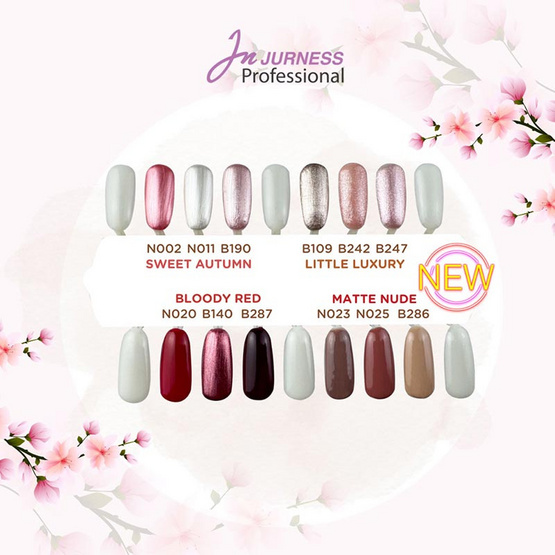 Jurness เซ็ทยาทาเล็บ Nail Polish Sweet Autumn Set 13.5 มล. (3ชิ้น/ชุด)