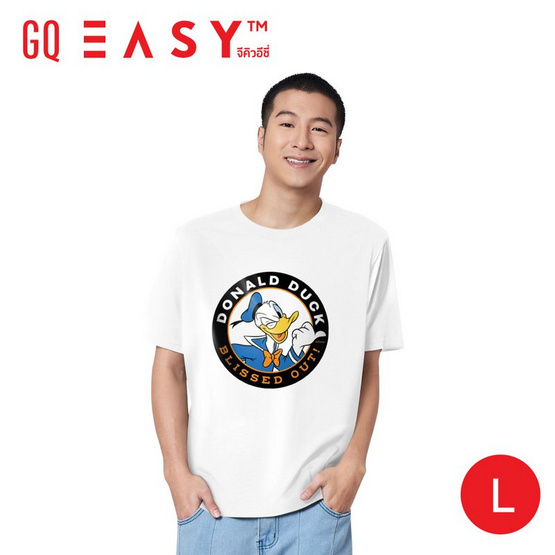GQ EASY จีคิว อีซี่ เสื้อโดนัลล์ ดั๊ก (Donald Duck) ลายโลโก้ ฉลองครบรอบ 90 ปี