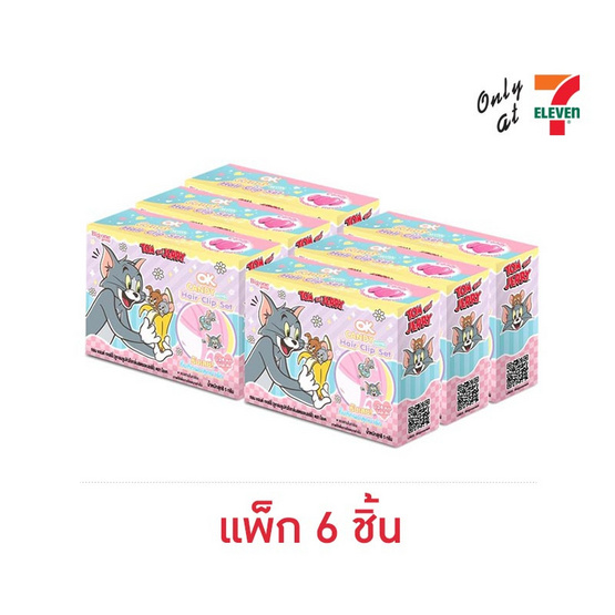 โอเค ลูกอมกลิ่นสตรอเบอร์รีพร้อมกิ๊บติดผมทอมแอนด์เจอร์รี่ 5 กรัม (แพ็ก 6 ชิ้น)