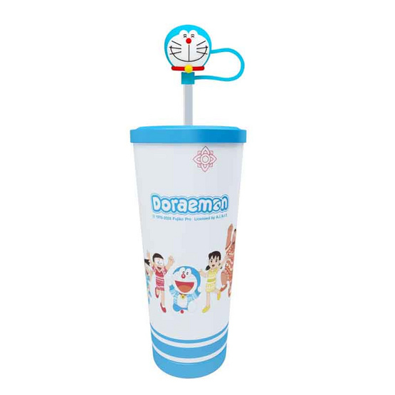 กระบอกน้ำสเตนเลสพร้อมกระเป๋าDoraemon22oz. สีขาว