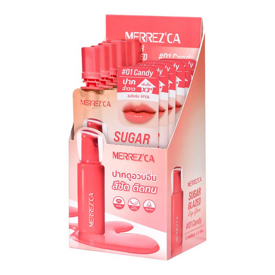 Merrezca ลิปโกลว์ Sugar Glazed Lip Glow 2 มล. (แพ็ก 6 ชิ้น)