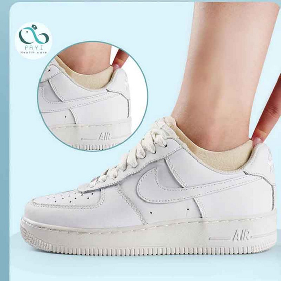 PAYI HEALTH CARE ถุงเท้าเจลเสริมเท้าสำหรับส้นเท้า บรรเทาการเจ็บส้นเท้า นุ่มสบายเท้า