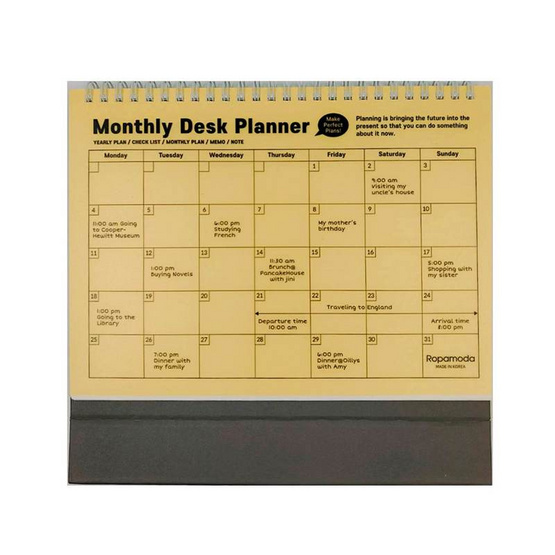 ROPAMODA สมุดแพลนเนอร์ Monthly Desk Planner (ปกคละสี)