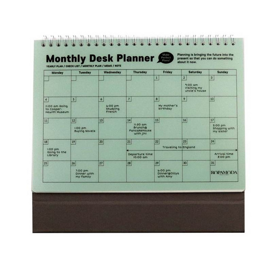 ROPAMODA สมุดแพลนเนอร์ Monthly Desk Planner (ปกคละสี)