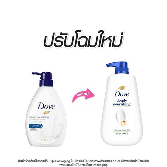 โดฟ ครีมอาบน้ำ ดีพลี่ เนอร์ริชชิ่ง (สีน้ำเงิน) 500 มล.