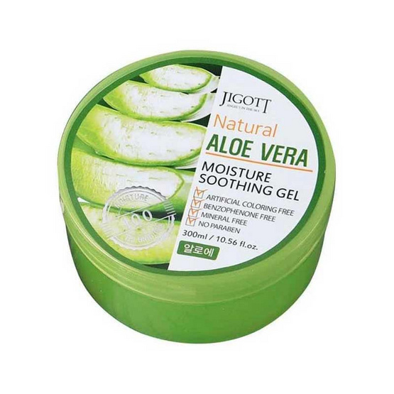 JIGOTT ซูทติ้งเจล Natural Aloe Vera Moisture Soothing Gel 300มล.