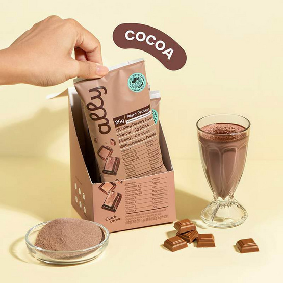 ออลลี่ โปรตีนจากพืช รสโกโก้ 65 กรัม (แพ็ก 6 ซอง)