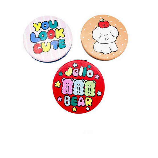 Stickwithme4ev กระจกพกพา 8x8 ซม. (คละสี คละแบบ) Stickwithme4ev กระจกพกพา 8x8 ซม. (คละสี คละแบบ)