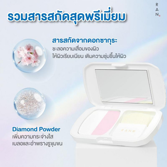 RAN แป้งนางฟ้า Radiance Matte Reflection Powder 10 กรัม