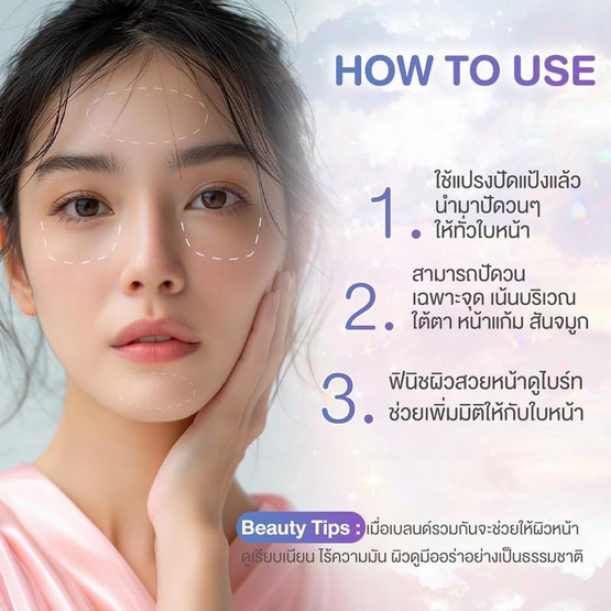 RAN แป้งนางฟ้า Radiance Matte Reflection Powder 10 กรัม