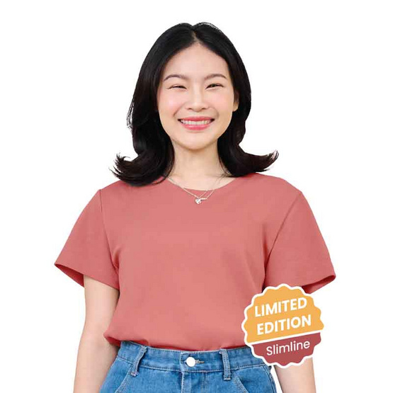 M2S Lifestyle เสื้อยืดคอกลมหญิง ชมพูกะปิ M2S Lifestyle เสื้อยืดคอกลมหญิง ชมพูกะปิ