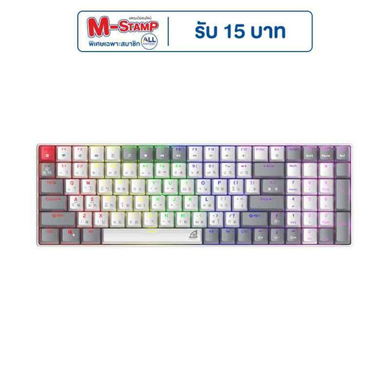SIGNO คีย์บอร์ดเกม Mechanical MOBILUS Red Switch KB-723W R SIGNO คีย์บอร์ดเกม Mechanical MOBILUS Red Switch KB-723W R
