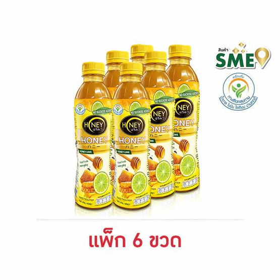 ฮันนี่ น้ำผึ้งผสมมะนาว 380 มล. (แพ็ก 6 ขวด)