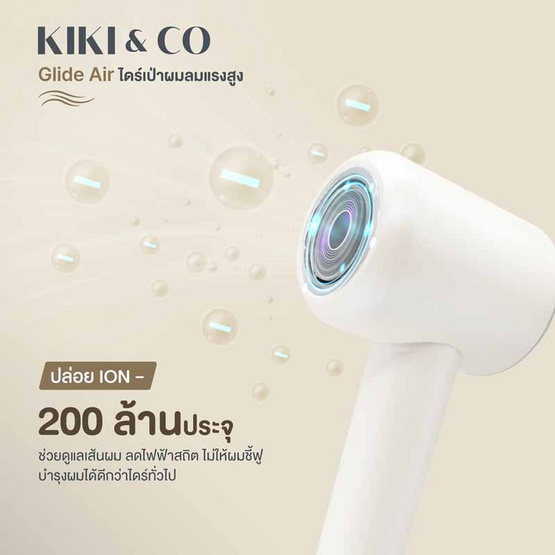 KIKI & CO ไดร์เป่าผมลมแรงสูง Glide Air 1600 วัตต์