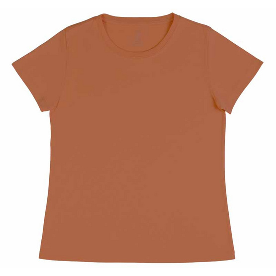 M2S Lifestyle เสื้อยืดคอกลมหญิง น้ำตาลมอคค่า