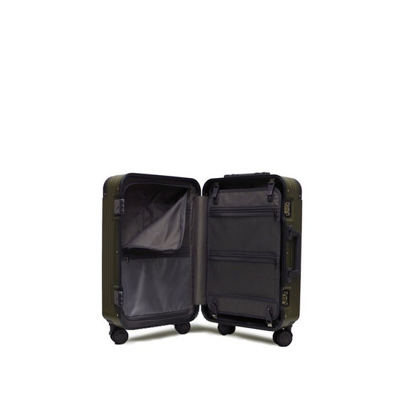 HQ LUGGAGE กระเป๋าเดินทาง PC 4 ล้อคู่ โครงอลูมิเนียม ระบบล็อคมาตรฐาน TSA รุ่น 6606 สีเขียว