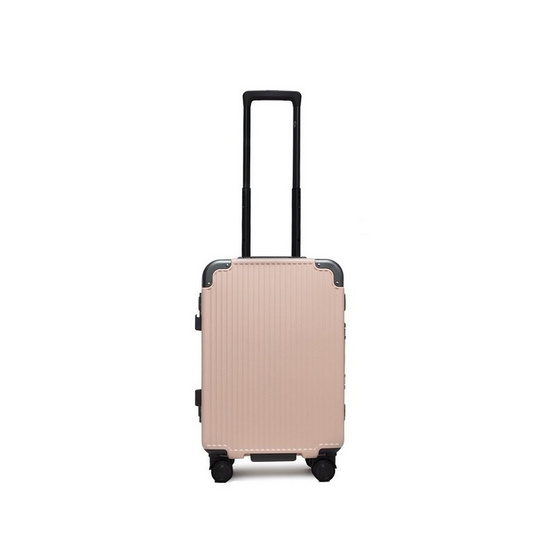 HQ LUGGAGE กระเป๋าเดินทาง PC 4 ล้อคู่ โครงอลูมิเนียม ระบบล็อคมาตรฐาน TSA รุ่น 6606 สีชมพู