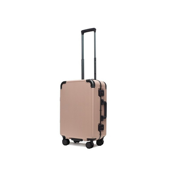 HQ LUGGAGE กระเป๋าเดินทาง PC 4 ล้อคู่ โครงอลูมิเนียม ระบบล็อคมาตรฐาน TSA รุ่น 6606 สีชมพู