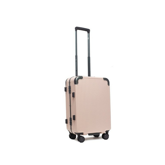 HQ LUGGAGE กระเป๋าเดินทาง PC 4 ล้อคู่ โครงอลูมิเนียม ระบบล็อคมาตรฐาน TSA รุ่น 6606 สีชมพู