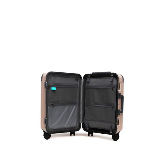 HQ LUGGAGE กระเป๋าเดินทาง PC 4 ล้อคู่ โครงอลูมิเนียม ระบบล็อคมาตรฐาน TSA รุ่น 6606 สีชมพู