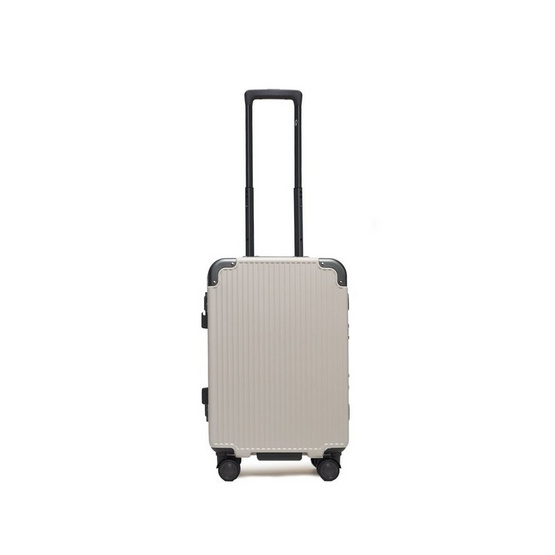 HQ LUGGAGE กระเป๋าเดินทาง PC 4 ล้อคู่ โครงอลูมิเนียม ระบบล็อคมาตรฐาน TSA รุ่น 6606 สีขาว