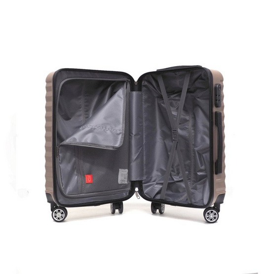 HQ LUGGAGE กระเป๋าเดินทาง ABS 4 ล้อคู่ กุญแจล็อค 3 รหัส รุ่น 8864 สีทอง