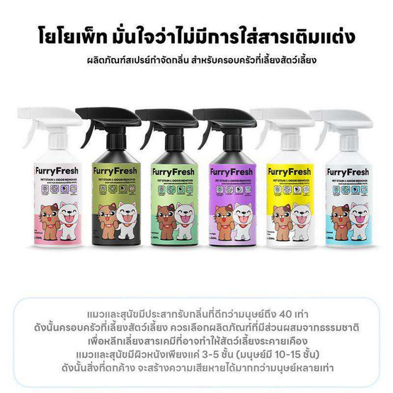 YOYOPET สเปรย์กำจัดกลิ่นสัตว์เลี้ยง Mystic Green 500 ml