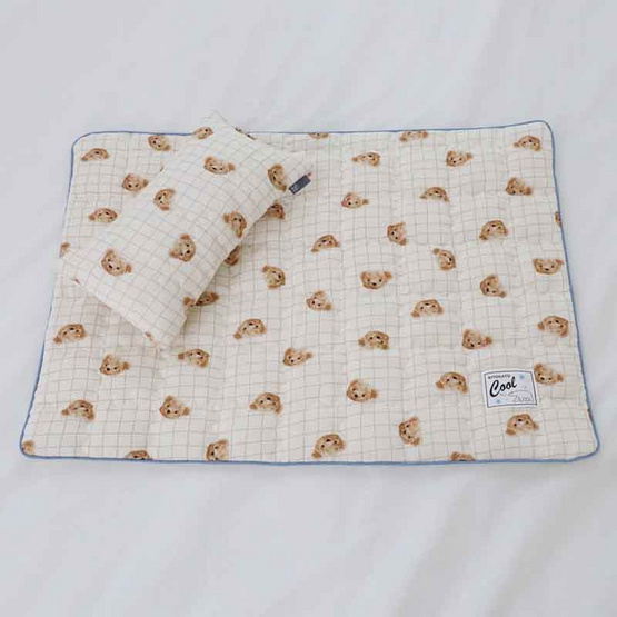 Ritogato Non-slip rayon cool mat ที่นอนนวัตกรรมผ้าเย็น ลายตารางหมี check bear L