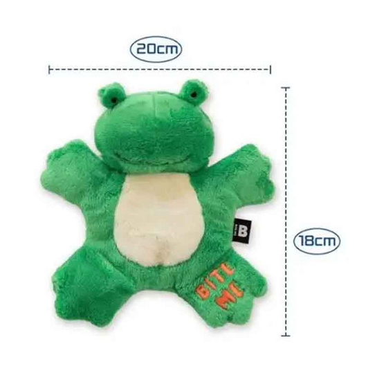 Bite Me Hug Me Tug Toy ของเล่นตุ๊กตาสำหรับสัตว์เลี้ยง Frog