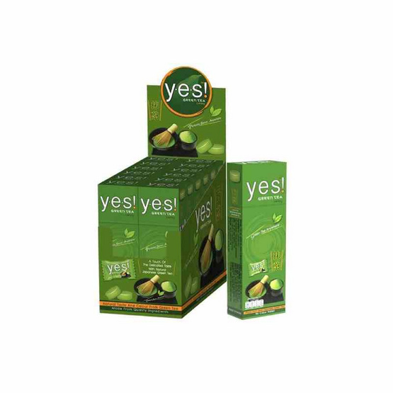 เยส ลูกอมรสชาเขียว 36 กรัม (แพ็ก 12 ชิ้น)