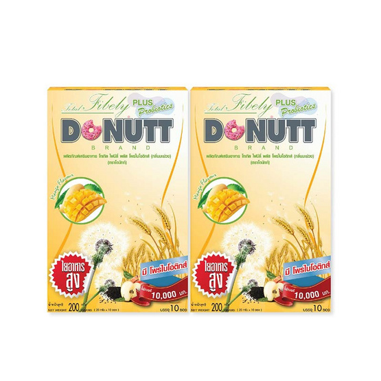 Donutt โทเทิล ไฟบีลี่ พลัส โพรไบโอติกส์ รวมรส 4 รสชาติ (แพ็ก 8 กล่อง)