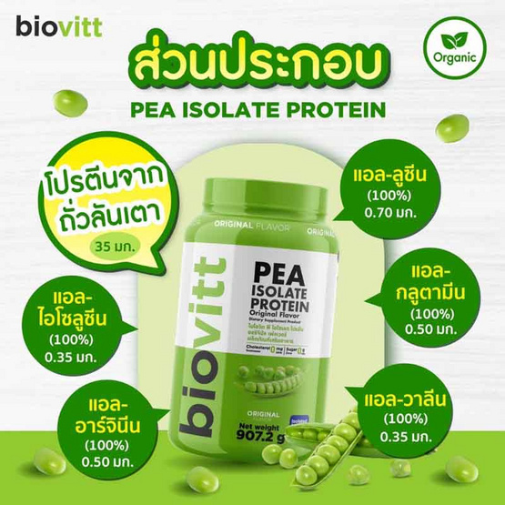 Biovitt พี ไอโซเลท โปรตีน รสออริจินัล 907.2 กรัม