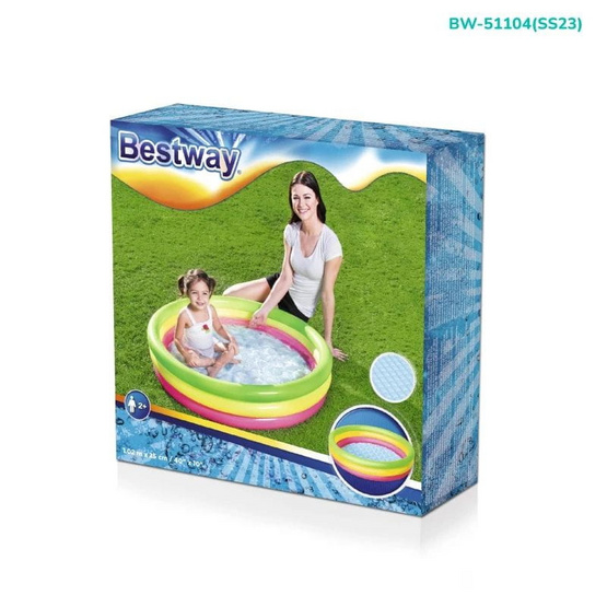 Bestway สระน้ำเป่าลม 3ชั้น รุ่น 51104(SS23) ขนาด 40x10 นิ้ว