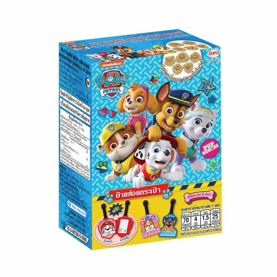 ไอโอร่า บิสกิตกลิ่นนม พร้อมป้ายห้อยกระเป๋า PawPatrol 16 กรัม (แพ็ก 8 ชิ้น)