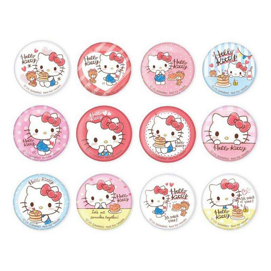 บิ๊กก้า เวเฟอร์อบกรอบกลิ่นสตรอเบอร์รี่พร้อมเข็มกลัดHelloKittyคละแบบ 24 กรัม (แพ็ก 12 ชิ้น)